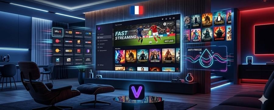 VIP IPTV France 2026 – Interface 4K Anti-Freeze sur Smart TV